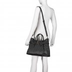 Handtasche Yesba 4G-Logo Coal, Farbe: anthrazit, Marke: Guess, EAN: 0198659028008, Abmessungen in cm: 38x29.5x12, Bild 5 von 7