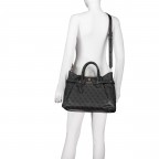 Handtasche Yesba 4G-Logo Coal, Farbe: anthrazit, Marke: Guess, EAN: 0198659028008, Abmessungen in cm: 38x29.5x12, Bild 6 von 7