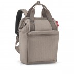 Rucksack Allrounder R HELLBRAUN/Herringbone Mokka, Farbe: braun, Marke: Reisenthel, EAN: 4012013744259, Abmessungen in cm: 31x39x17, Bild 4 von 4