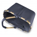 Einkaufskorb Carrybag Frame Gold Midnight, Farbe: blau/petrol, Marke: Reisenthel, EAN: 4012013745010, Abmessungen in cm: 48x29x28, Bild 4 von 5
