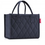 Handtasche Daily Shopper XS Rhombus Midnight Gold, Farbe: blau/petrol, Marke: Reisenthel, EAN: 4012013744938, Abmessungen in cm: 27x11x14, Bild 3 von 6
