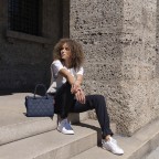 Handtasche Daily Shopper XS Rhombus Midnight Gold, Farbe: blau/petrol, Marke: Reisenthel, EAN: 4012013744938, Abmessungen in cm: 27x11x14, Bild 4 von 6