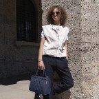Handtasche Daily Shopper XS Rhombus Midnight Gold, Farbe: blau/petrol, Marke: Reisenthel, EAN: 4012013744938, Abmessungen in cm: 27x11x14, Bild 5 von 6