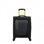 Koffer Aktivus Spinner S erweiterbar Black Lime, Farbe: schwarz, Marke: American Tourister, EAN: 5400520344090, Abmessungen in cm: 40x55x22, Bild 1 von 13
