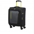 Koffer Aktivus Spinner S erweiterbar Black Lime, Farbe: schwarz, Marke: American Tourister, EAN: 5400520344090, Abmessungen in cm: 40x55x22, Bild 2 von 13