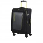 Koffer Aktivus Spinner M erweiterbar Black Lime, Farbe: schwarz, Marke: American Tourister, EAN: 5400520345233, Abmessungen in cm: 43x67x28, Bild 2 von 12