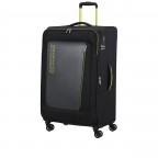 Koffer Aktivus Spinner L erweiterbar Black Lime, Farbe: schwarz, Marke: American Tourister, EAN: 5400520345271, Abmessungen in cm: 49x79x32, Bild 2 von 12