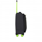 Koffer T27 erweiterbar Größe 55 cm Black Neon Green, Farbe: schwarz, Marke: Franky, EAN: 4251885988662, Abmessungen in cm: 39x55x22, Bild 4 von 8