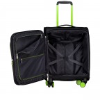 Koffer T27 erweiterbar Größe 55 cm Black Neon Green, Farbe: schwarz, Marke: Franky, EAN: 4251885988662, Abmessungen in cm: 39x55x22, Bild 8 von 8