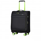 Koffer T27 erweiterbar Größe 55 cm Black Neon Green, Farbe: schwarz, Marke: Franky, EAN: 4251885988662, Abmessungen in cm: 39x55x22, Bild 2 von 8