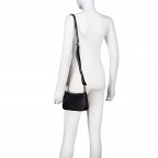 Umhängetasche Kroko Black, Farbe: schwarz, Marke: Hausfelder Manufaktur, EAN: 4065646025899, Abmessungen in cm: 23.5x14x5.3, Bild 6 von 8