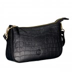 Umhängetasche Kroko Black, Farbe: schwarz, Marke: Hausfelder Manufaktur, EAN: 4065646025899, Abmessungen in cm: 23.5x14x5.3, Bild 2 von 8