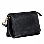 Umhängetasche Kroko Black, Farbe: schwarz, Marke: Hausfelder Manufaktur, EAN: 4065646025912, Abmessungen in cm: 22.5x17x8.8, Bild 2 von 8