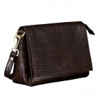 Umhängetasche Kroko Dark Brown, Farbe: braun, Marke: Hausfelder Manufaktur, EAN: 4065646025929, Abmessungen in cm: 22.5x17x8.8, Bild 2 von 8
