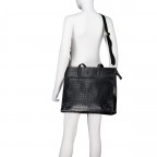 Shopper Kroko mit Laptopfach 15 Zoll Black, Farbe: schwarz, Marke: Hausfelder Manufaktur, EAN: 4065646025936, Abmessungen in cm: 40.5x35x12, Bild 6 von 7