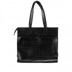 Shopper Kroko mit Laptopfach 15 Zoll Black, Farbe: schwarz, Marke: Hausfelder Manufaktur, EAN: 4065646025936, Abmessungen in cm: 40.5x35x12, Bild 3 von 7