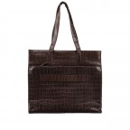 Shopper Kroko mit Laptopfach 15 Zoll Dark Brown, Farbe: braun, Marke: Hausfelder Manufaktur, EAN: 4065646025943, Abmessungen in cm: 40.5x35x12, Bild 3 von 7