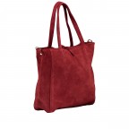 Handtasche Velours Weinrot, Farbe: rot/weinrot, Marke: Hausfelder Manufaktur, EAN: 4065646027503, Abmessungen in cm: 22x22x8, Bild 2 von 8