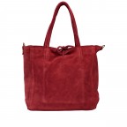 Handtasche Velours Weinrot, Farbe: rot/weinrot, Marke: Hausfelder Manufaktur, EAN: 4065646027503, Abmessungen in cm: 22x22x8, Bild 3 von 8
