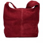 Beuteltasche Velours Weinrot, Farbe: rot/weinrot, Marke: Hausfelder Manufaktur, EAN: 4065646027558, Abmessungen in cm: 32.5x32x17, Bild 3 von 5