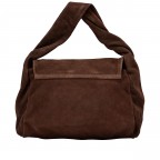 Umhängetasche Velours Dunkelbraun, Farbe: braun, Marke: Hausfelder Manufaktur, EAN: 4065646027589, Abmessungen in cm: 26x20.5x12.5, Bild 3 von 8