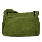 Umhängetasche Velours Oliv, Farbe: grün/oliv, Marke: Hausfelder Manufaktur, EAN: 4065646027596, Abmessungen in cm: 26x20.5x12.5, Bild 3 von 8