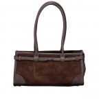 Shopper Velours Dunkelbraun, Farbe: braun, Marke: Hausfelder Manufaktur, EAN: 4065646027626, Abmessungen in cm: 32x16.5x11.5, Bild 3 von 6