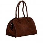Tasche Velours Dunkelbraun, Farbe: braun, Marke: Hausfelder Manufaktur, EAN: 4065646027848, Abmessungen in cm: 32x22x17.5, Bild 2 von 7