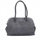 Tasche Velours Dunkelgrau, Farbe: grau, Marke: Hausfelder Manufaktur, EAN: 4065646027824, Abmessungen in cm: 32x22x17.5, Bild 3 von 7