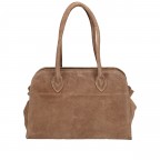 Tasche Velours Taupe, Farbe: taupe/khaki, Marke: Hausfelder Manufaktur, EAN: 4065646027800, Abmessungen in cm: 32x22x17.5, Bild 3 von 7