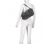 Beuteltasche Velours Utility Bag Dunkelgrau, Farbe: grau, Marke: Hausfelder Manufaktur, EAN: 4065646027893, Abmessungen in cm: 36x19x15, Bild 5 von 7