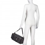Beuteltasche Velours Utility Bag Dunkelgrau, Farbe: grau, Marke: Hausfelder Manufaktur, EAN: 4065646027893, Abmessungen in cm: 36x19x15, Bild 4 von 7