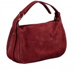 Umhängetasche Velours Weinrot, Farbe: rot/weinrot, Marke: Hausfelder Manufaktur, EAN: 4065646027954, Abmessungen in cm: 28x17x9.5, Bild 2 von 7