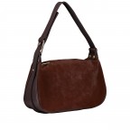 Umhängetasche Velours Dunkelbraun, Farbe: braun, Marke: Hausfelder Manufaktur, EAN: 4065646027961, Abmessungen in cm: 28x17x9.5, Bild 2 von 7