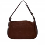 Umhängetasche Velours Dunkelbraun, Farbe: braun, Marke: Hausfelder Manufaktur, EAN: 4065646027961, Abmessungen in cm: 28x17x9.5, Bild 3 von 7