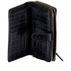 Geldbörse Kroko mit RFID-Schutz Black, Farbe: schwarz, Marke: Hausfelder Manufaktur, EAN: 4065646026193, Abmessungen in cm: 10.5x15.5x3, Bild 4 von 5