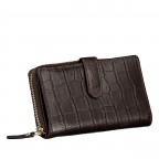 Geldbörse Kroko mit RFID-Schutz Dark Brown, Farbe: braun, Marke: Hausfelder Manufaktur, EAN: 4065646026209, Abmessungen in cm: 10.5x15.5x3, Bild 2 von 5