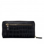 Geldbörse Kroko mit RFID-Schutz Black, Farbe: schwarz, Marke: Hausfelder Manufaktur, EAN: 4065646026216, Abmessungen in cm: 19x10x2.5, Bild 3 von 4