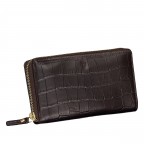 Geldbörse Kroko mit RFID-Schutz Dark Brown, Farbe: braun, Marke: Hausfelder Manufaktur, EAN: 4065646026223, Abmessungen in cm: 19x10x2.5, Bild 2 von 4