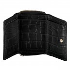 Geldbörse Kroko mit RFID-Schutz Black, Farbe: schwarz, Marke: Hausfelder Manufaktur, EAN: 4065646026230, Abmessungen in cm: 10.2x7.5x2.5, Bild 4 von 5