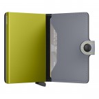 Geldbörse Miniwallet Matte Grey Lime, Farbe: grau, Marke: Secrid, EAN: 8721077500911, Abmessungen in cm: 6.8x10.2x2.1, Bild 4 von 5