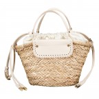 Korbtasche Vanna Off White Natur, Farbe: beige, Marke: V°73, EAN: 8051941026279, Abmessungen in cm: 22x22.5x18.5, Bild 3 von 8