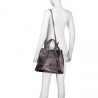 Handtasche Flechtprägung Anthra, Farbe: anthrazit, Marke: Hausfelder Manufaktur, EAN: 4065646028081, Abmessungen in cm: 32x30x16, Bild 5 von 7