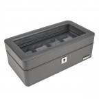 Uhrenkasten Tempora 804020 für vier Uhren Grau, Farbe: grau, Marke: Windrose, EAN: 4031604015394, Abmessungen in cm: 26.5x9.5x14.5, Bild 3 von 6