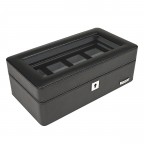 Uhrenkasten Tempora 804020 für vier Uhren Schwarz, Farbe: schwarz, Marke: Windrose, EAN: 4031604015424, Abmessungen in cm: 26.5x9.5x14.5, Bild 3 von 6