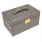 Schmuckkasten Fleur Venice Emma mit drei Etagen Grau Schwarz, Farbe: grau, Marke: Windrose, EAN: 4031604015547, Abmessungen in cm: 22x14x11.5, Bild 3 von 6