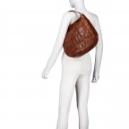 Beuteltasche Maxi Cocco Mia Caramel Cognac, Farbe: cognac, Marke: Abro, EAN: 4067278879390, Abmessungen in cm: 35x29.5x8.5, Bild 5 von 8