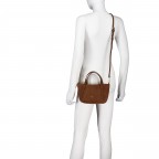 Tasche Cosmo Handbag Mini Suede Wood, Farbe: braun, Marke: Abro, EAN: 4067278855561, Abmessungen in cm: 15.5x13x11, Bild 7 von 8