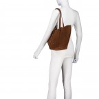 Shopper Cosmo M Suede Wood, Farbe: braun, Marke: Abro, EAN: 4067278855943, Abmessungen in cm: 46x22x15, Bild 7 von 8