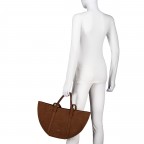 Shopper Cosmo M Suede Wood, Farbe: braun, Marke: Abro, EAN: 4067278855943, Abmessungen in cm: 46x22x15, Bild 6 von 8